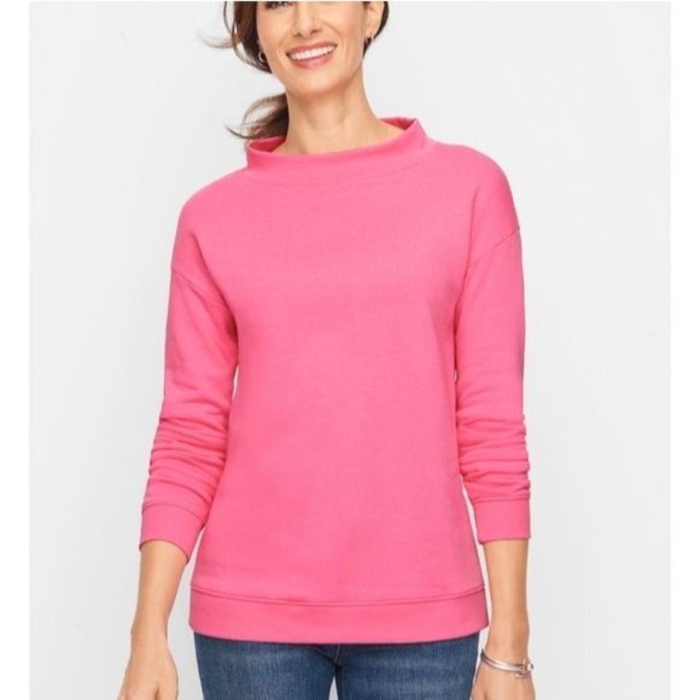 NWT Talbots COTTON‎ BLEND DROP SHOULDER SWEATSHIRT Size Petite